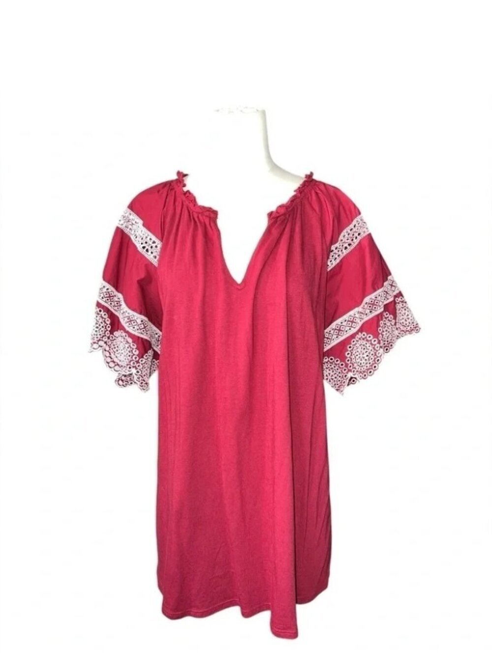 Lane bryant Eyelet Short-Sleeve Knit Top size 22-24 - Picture 5 of 7
